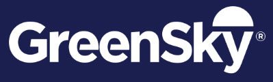 GreenSky company logo on dark blue background.