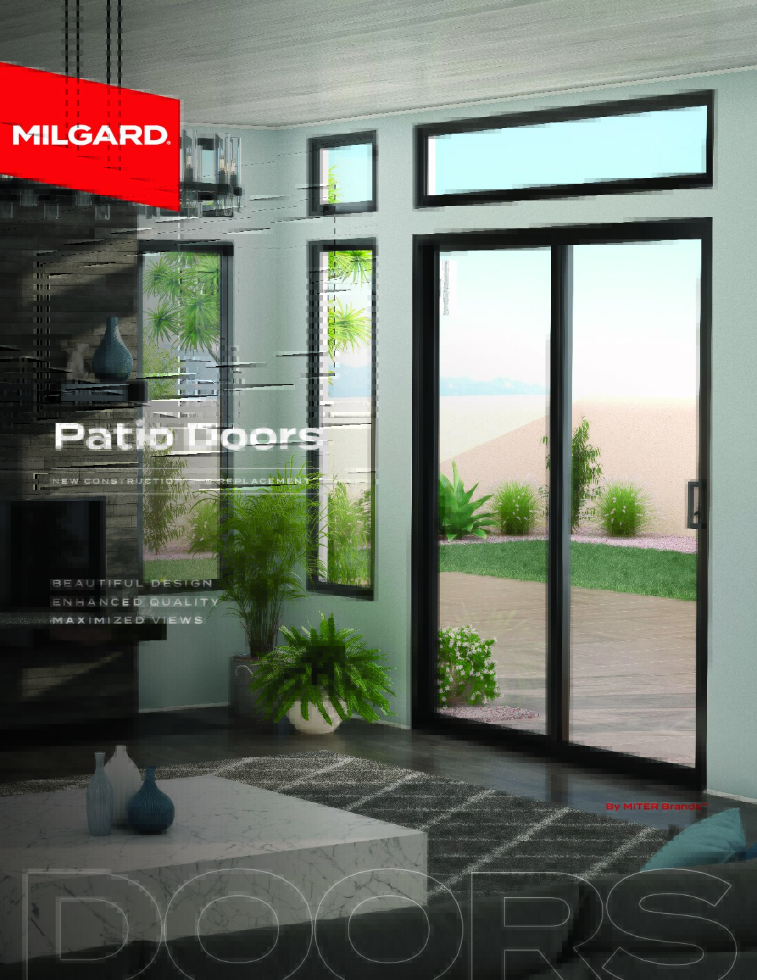 Modern patio doors with sleek design maximizing views.