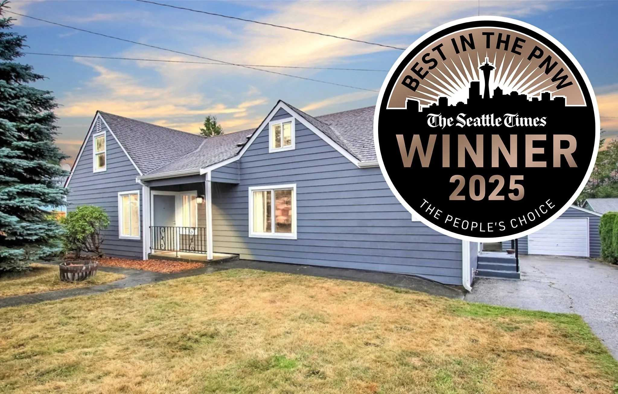 2025 award-winning house with badge overlay